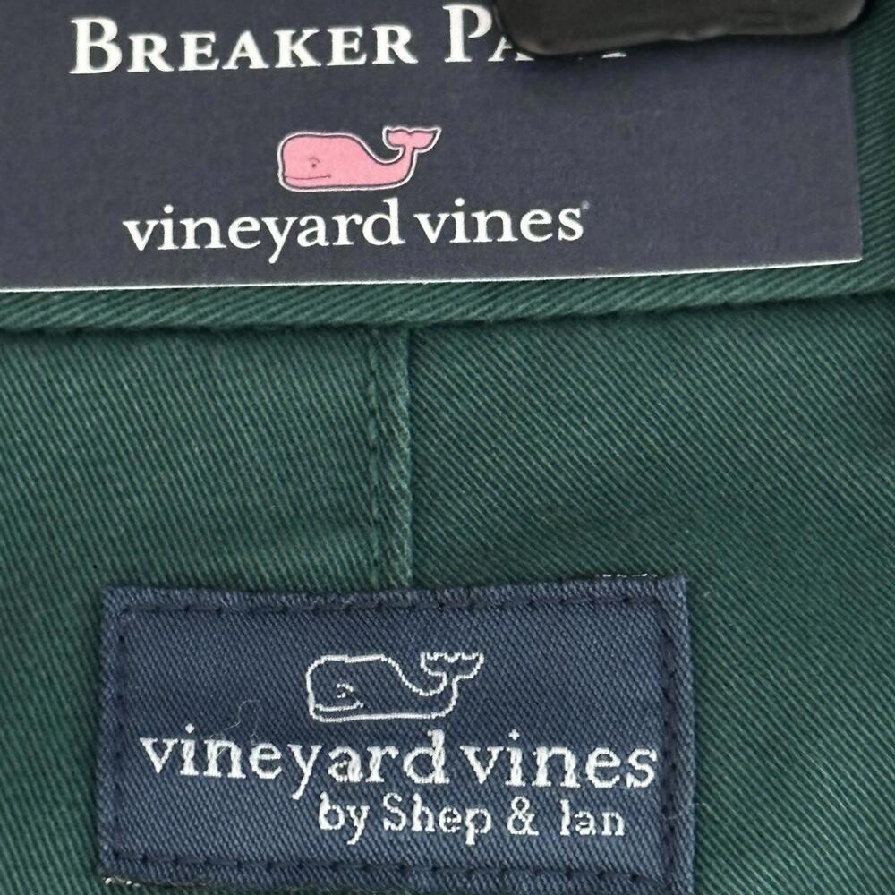 Vineyard Vines Big Kids' 14 Embroidered Snowflake Breaker Chino Pants, Green - Picture 4 of 7